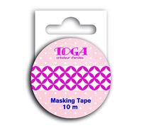Toga MT36 Ruban de Masquage Washi Tape Fuchsia/Blanc 5,5 x 7 x 1,5 cm