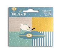Toga naissance - Leonard & Josephine Lot de Formes Découpées Dies-Cuts, Autre, Multicolore, 5 x 4.5 x 0.1 cm