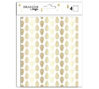 Toga Sachet cadeau, Blanc et Or, 13,5 x 16,5 cm, Set de 5 Pièces EMB055