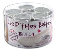 Toga - Set de 15 minis boîtes de rangement rondes en métal Gris G