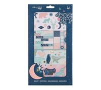 Toga Stickers et formes découpées, Bleu Nuit et Rose Pastel, 17 x 31 cm KTA005