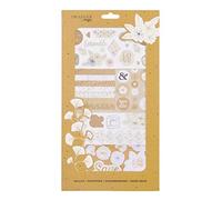 Toga Stickers et formes découpées, Or et Blanc, 17 x 31 cm KTA007