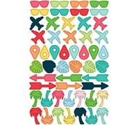 Toga Tropical Paradise AF81, Lot de 52 Mini Stickers, Plastique, multicolore, 7 x 11 x 0.3 cm