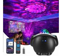 Togaga Projecteur Ciel Etoile, 4 en 1 Lampe Projecteur LED Dynamique Projecteur, 32 effets de projection Galaxy Projecteur Minuterie Réglable Veilleuse pour Bébé Enfant Decoration Chambre (Noir)