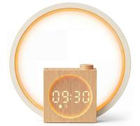 Togaga Reveil Simulateur d'aube, Veilleuse Tactile avec Charge USB, Déco | Éveil Lumière avec 12 Couleurs, 30 Sons Naturels, Affichage Variable, Veilleuse Enfant, Snooze, Sleep Timer, Idée Cadeau