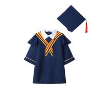 Toge Diplome Casquette Robe Graduation Tenue Préscolaire Maternelle Déguisement Petite Fille avec Ruban Dipl?mé Cadeau Ans 2025 pour L'école Primaire Gar?ons Filles