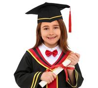 Toge Diplome Enfants,Robe Et Toque De Remise De DiplôMes pour Petites Filles Tenue Scolaire pour La Maternelle Et Le CP CéLéBration De Fin D'AnnéE