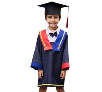 Toge Diplome Robe Chapeau Diplomé Tenue Préscolaire Maternelle Costume Lauréat avec Dipl?mé Ensemble 9-10 Ans pour L'école Primaire Gar?ons Filles