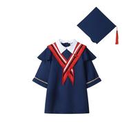 Toge Diplome Robe Chapeau Diplomé Tenue Préscolaire Maternelle Déguisement Dipl?mé Bebe avec Pendentif Cadeau Gown Cadeaux Enfants Remise Enfant