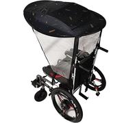 TOGEPP Housse de protection solaire et anti-pluie for fauteuil roulant électrique pliable et portable - Protection UV, gaze latérale respirante, hauteur réglable jusqu'à 110 cm | Support universel à b
