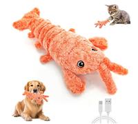 TOGETDREAM Jouet pour Chien Interactif Homard, Jouet Interactif pour Chat Homard Interactif Jouet en Peluche USB Rechargeable pour Chat et Chien AméLiore la Vitalité des Animaux de Compagnie