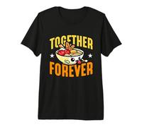Together Forever Italian Foodies Boulettes de Viande Spaghetti Italiennes T-Shirt Haut de Gamme