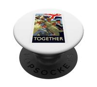 Together - Poster Britannique de la Seconde Guerre Mondiale PopSockets PopGrip Adhésif