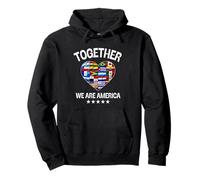 Together We are America Heart Flags Sweat à Capuche