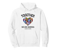 Together We are America Heart Flags Sweat à Capuche