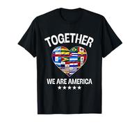 Together We are America Heart Flags T-Shirt
