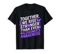 Together We Rise Ruban violet sensibilisation à la maladie d'Alzheimer T-Shirt