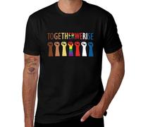 Together We Rise Unity Design T-Shirt Fashion Men and Women Shirts Cotton 100%