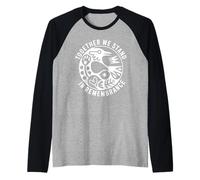 Together We Stand in Remembrance Unité Oiseau Emblème Manche Raglan