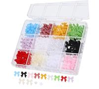 TOGEVAL 1 boîte Boîte Compartiments Breloques Ongles Nœuds Décoration Perles Mixte Nail Art DIY Accessoires Glamour