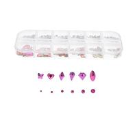 TOGEVAL 1 boîte Boîte de Décoration Ongles Résine avec Diamant Accessoires Manucure DIY Unique pour Ongles