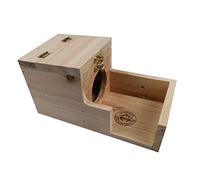 TOGEVAL 1 Jeu cabane Souris Hamster Maison hamac Labyrinthe Plateforme Stockage d'animaux en Peluche Cage à Souris Cage à Rats cobaye poulailler foins Jouets en Bois pour Hamsters Bambou