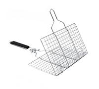 TOGEVAL 1 pièce Panier à Griller Acier Inoxydable pour Barbecue Panier de Cuisson pour Crevettes et Poissons Accessoire de Grillade pour Activités Plein et Réunions