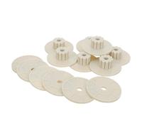 TOGEVAL 10 Ensembles D’Accessoires pour Cages à Oiseaux Rondelles et Écrous M6 Anti-Rayures Blancs, Fixation Sécurisée pour Perchoirs et Jouets Suspendus, Kit Polyvalent pour