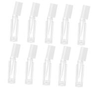 TOGEVAL 10 Pièces Flacon Rechargeable pour Gloss à Tube Transparent Abs Mini Contenant Cosmétique Portable pour Voyage et Usage Quotidien