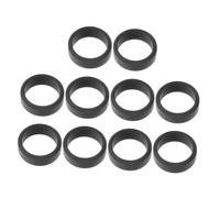 TOGEVAL 10 pièces Lot de Anneaux Silicone Lisses et Flexibles Bagues Sportives Ergonomiques pour Musculation et Protection des Doigts Résistantes et Confortables Noir