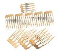 TOGEVAL 10 pièces Lot de Petits Peignes à Cheveux Latéraux Doré Accessoires pour Chignons et Coiffures de Mariage Clips Élégants pour Créations Artisanales