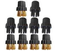 TOGEVAL 10 pièces Lot Têtes de Brosses pour Appareil Vapeur Multi-usages Brosse de Nettoyage Domestique et Polyvalente pour Usage Maison et Entretien Précis