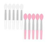TOGEVAL 10 pièces Pinceaux Lèvres Silicone Mini Portables Lot de Applicateurs Maquillage Précis pour Soin des Lèvres et Accessoires Maquillage Léger et Facile à Transporter