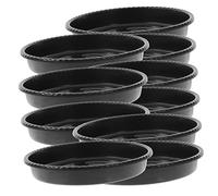 TOGEVAL 10 pièces Plateau Saucer pour Plantes Lot de Soucoupes Rondes Plastique Bac de Récupération pour Pots de Fleurs Protection Débordement pour Plantes Intérieur et Extérieur