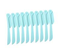 TOGEVAL 10 pièces Rasoirs à Sourcils Pliables Acier Inoxydable Tondeuses Faciales Sécurisées Élimination Douce des Poils Visage