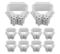 TOGEVAL 10 Pièces Upport Balais Mural Accroche Balai Mural Auto-adhésif Broom Holder Wall Supports Utility Hooks White