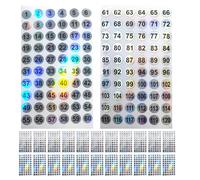 TOGEVAL 100 feuilles Étiquettes Rondes Numérotées Autocollantes Imperméables à Stickers Adhésifs Consécutifs Résistants à Eau pour Bureau École Organisation