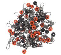 TOGEVAL 100 Pièces Connecteur Space Bean de Coulisseau pour Plombs et Émerillons Pivotants Accessoires de Matériel Carpe Résistants et Acier Inoxydable Torsion Rouge pour et Lacs
