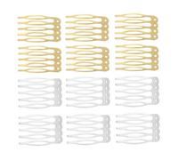 TOGEVAL 100 pièces Peignes à Clips pour Perruques Accessoires DIY Métal Or Argent Outils de Coiffure pour Femmes et Filles Convient à Tous Types de Cheveux