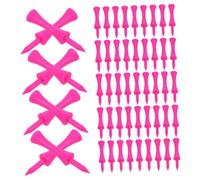 TOGEVAL 100 pièces Tees Plastique avec Limiteur Incassables et Réutilisables Stables pour Pratique Entraînement sur Tapis et Driving Range