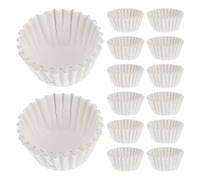 TOGEVAL 1000 Caissettes Cupcake Blanches en Papier Antiadhésif et Jetables, Moules à Mini-cupcakes Ronds pour Cuisson de Pâtisseries, Design Élégant Cuisson