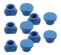 TOGEVAL 10pcs Bouchons pour Lavabo Salle de Bain en Pvc Bleu, Étanchéité pour Bac de Lavage des Cheveux, Prévention des Débordements, pour Lavage Cheveux Allongé