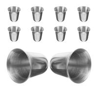 TOGEVAL 10pièces Gobelet Saint-évangile Acier Inoxydable Gobelet Réutilisable et Empilable pour Église et Cérémonies Religieuses Facile à Nettoyer Transporter