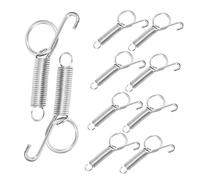 TOGEVAL 10pièces Lot de Crochets à Ressort Galvanisés pour Porte De Cage Lapin Pigeon Oiseau Fixation Sécurisée pour Loquet Clip De Fermeture Adaptable Aux Cages à Oiseaux Et Petits