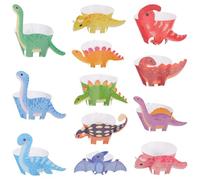 TOGEVAL 12 Caissettes à Cupcakes en Papier Imprimé Mini Caissettes à Muffins Jetables Décorations pour Anniversaire Thème Dinosaure Adaptées pour Pâtisserie et Fêtes