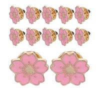 TOGEVAL 12 pièces Broches Pins Kawaii Fille Alliage Motif Fleur de Cerisier Japonisante pour Vêtements Sacs Style Jeune Fille