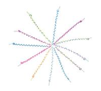 TOGEVAL 12 pièces Hair Braid Holder Elastic Clips For Adjustable Little Girl Braid Hair Hoop Styling Accessory For Thick Curly Home And Salon Use