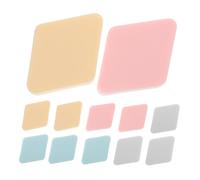 TOGEVAL 12 pièces Houppettes de Maquillage Forme de Doux et Fluffy Accessoires Cosmétiques pour Usage Sec et Humide Multi- Rose Blanc Bleu