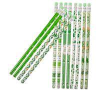 TOGEVAL 12pièces Crayons Bois à Motif Saint-patrick Crayons à Dessin Écoliers Quatre