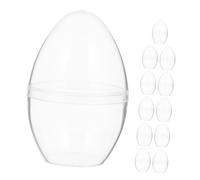 TOGEVAL 12pièces Oeufs De Pâques Plastique Transparent Bonbons Transparent Oeufs à Remplir pour Décorations De Fête Et De Pâques